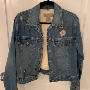 Denim jacket with embroidery